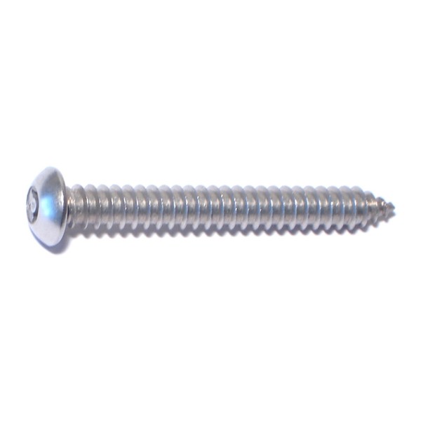 Midwest Fastener Sheet Metal Screw, #14 x 2 in, 18-8 Stainless Steel Button Head Torx Drive, 4 PK 77754